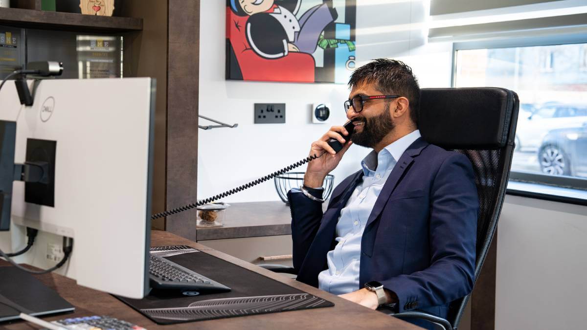 Parm on a phone call